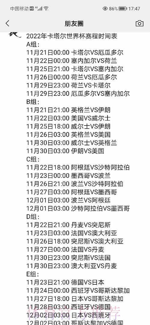 深入解析世界杯比赛时间表分析